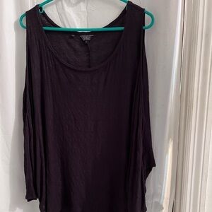 GUESS black open shoulder blouse size xl